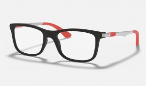 Ray Ban RB1549 Optics Kids' Eyeglasses Black | 08567-LUDG