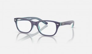 Ray Ban RB1555 Optics Kids' Eyeglasses Blue | 54608-UOLI