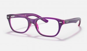 Ray Ban RB1555 Optics Kids' Eyeglasses Purple | 71580-SEFN