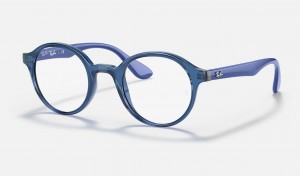 Ray Ban RB1561 Optics Kids' Eyeglasses Blue | 70832-RLPQ