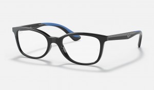 Ray Ban RB1586 Optics Kids' Eyeglasses Black | 86237-PGOQ