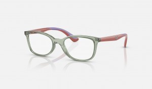 Ray Ban RB1586 Optics Kids' Eyeglasses Green | 28057-MSUW