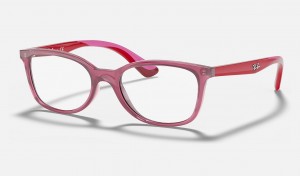 Ray Ban RB1586 Optics Kids' Eyeglasses Red | 16970-KQUO