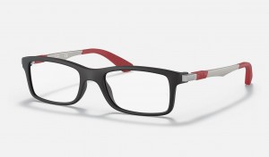 Ray Ban RB1588 Optics Kids' Eyeglasses Black | 59824-KTON