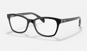 Ray Ban RB1591 Optics Kids' Eyeglasses Black | 80175-KOSQ