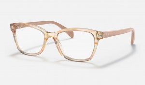 Ray Ban RB1591 Optics Kids' Eyeglasses Brown | 30529-FNVB