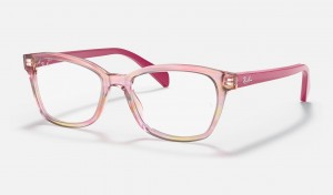 Ray Ban RB1591 Optics Kids' Eyeglasses Pink | 90671-YBXU