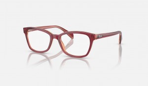 Ray Ban RB1591 Optics Kids' Eyeglasses Red | 63945-RBCO