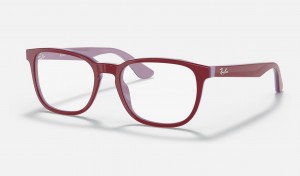 Ray Ban RB1592 Optics Kids' Eyeglasses Red | 90738-XNAC