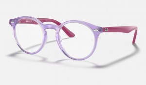 Ray Ban RB1594 Optics Kids' Eyeglasses Purple | 39068-WVSQ