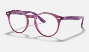 Ray Ban RB1594 Optics Kids' Eyeglasses Purple | 93417-GVEC