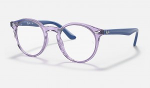 Ray Ban RB1594 Optics Kids' Eyeglasses Purple | 61378-JEZM