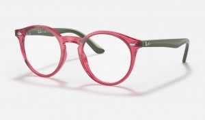 Ray Ban RB1594 Optics Kids' Eyeglasses Red | 25841-HIQM