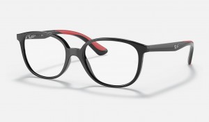 Ray Ban RB1598 Optics Kids' Eyeglasses Black | 15793-FOHZ