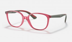 Ray Ban RB1598 Optics Kids' Eyeglasses Red | 54398-ZAYQ