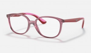 Ray Ban RB1598 Optics Kids' Eyeglasses Red | 65283-FCUR