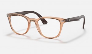 Ray Ban RB1601 Optics Kids' Eyeglasses Brown | 54276-XRBW