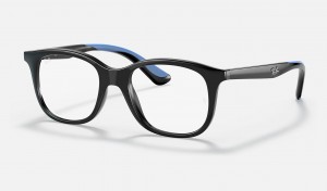 Ray Ban RB1604 Optics Kids' Eyeglasses Black | 42801-ZUQF