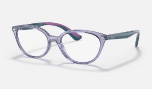 Ray Ban RB1612 Optics Kids' Eyeglasses Purple | 21658-GQSP