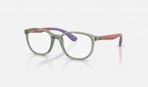 Ray Ban RB1619 Optics Kids' Eyeglasses Green | 47031-JVGP