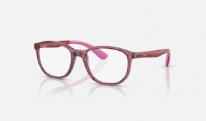 Ray Ban RB1619 Optics Kids' Eyeglasses Pink | 49316-QYGC