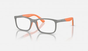 Ray Ban RB1621 Optics Bio-based Kids' Eyeglasses Grey | 08947-IOVY