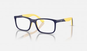 Ray Ban RB1621 Optics Bio-based Kids' Eyeglasses Blue | 79160-QCXV