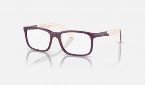 Ray Ban RB1621 Optics Bio-based Kids' Eyeglasses Purple | 15283-IVHU