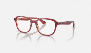 Ray Ban RB1627 Optics Kids' Eyeglasses Red | 48503-SADK