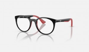 Ray Ban RB1628 Optics Bio-based Kids' Eyeglasses Black | 30415-JEHP