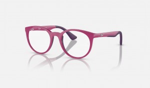 Ray Ban RB1628 Optics Bio-based Kids' Eyeglasses Pink | 40976-KLFS