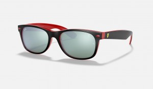 Ray Ban RB2132m Scuderia Ferrari Collection Men's Sunglasses Silver | 64803-CUMD