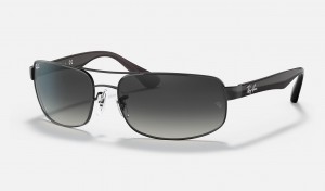 Ray Ban RB3445 Men's Sunglasses Grey | 69753-TCYM