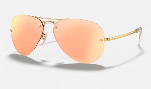 Ray Ban RB3449 Men's Sunglasses Copper | 05624-CFRW