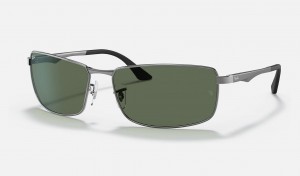 Ray Ban RB3498 Men's Sunglasses Green | 90124-RHLJ