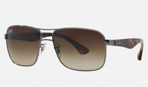 Ray Ban RB3516 Men's Sunglasses Brown | 23705-YKHM