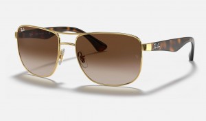 Ray Ban RB3533 Men's Sunglasses Brown | 43952-QPJM