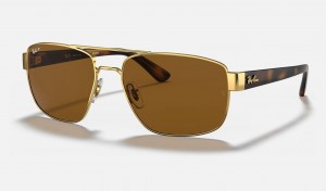 Ray Ban RB3663 Men's Sunglasses Brown | 13782-FPJX