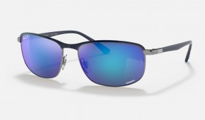 Ray Ban RB3671ch Chromance Men's Sunglasses Blue | 98062-UXSA