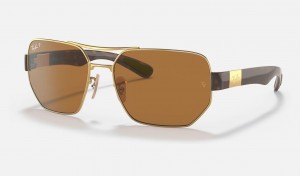 Ray Ban RB3672 Men's Sunglasses Brown | 79546-PBOK