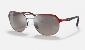 Ray Ban RB3685m Scuderia Ferrari Collection Men's Sunglasses Silver | 82396-FRSZ