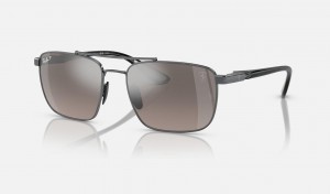 Ray Ban RB3715m Scuderia Ferrari Collection Men's Sunglasses Silver | 83541-OYXV