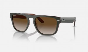 Ray Ban RB4407 Men's Sunglasses Brown | 79845-UIQJ