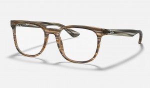 Ray Ban RB5369 Optics Men's Eyeglasses Brown | 47093-HWMV