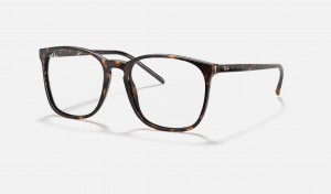 Ray Ban RB5387 Optics Men's Eyeglasses Brown | 96230-VYJK