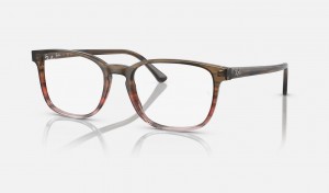 Ray Ban RB5418 Optics Men's Eyeglasses Brown | 68159-KOXB