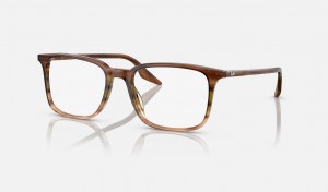 Ray Ban RB5421 Optics Men's Eyeglasses Brown | 84970-MSQT