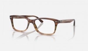 Ray Ban RB5428 Optics Men's Eyeglasses Brown | 89013-IZMY