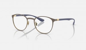 Ray Ban RB6355 Optics Men's Eyeglasses Gold | 89205-FTNZ