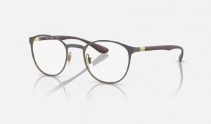 Ray Ban RB6355 Optics Men's Eyeglasses Gold | 29834-TIBV